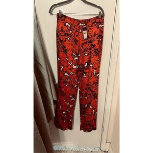 ELLA MOSS RED FLORAL DRESS PANT WOMENS SZ 2 NEW ($158)